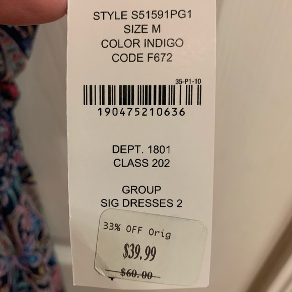 Navy sleeveless paisley print dress - Picture 4 of 5